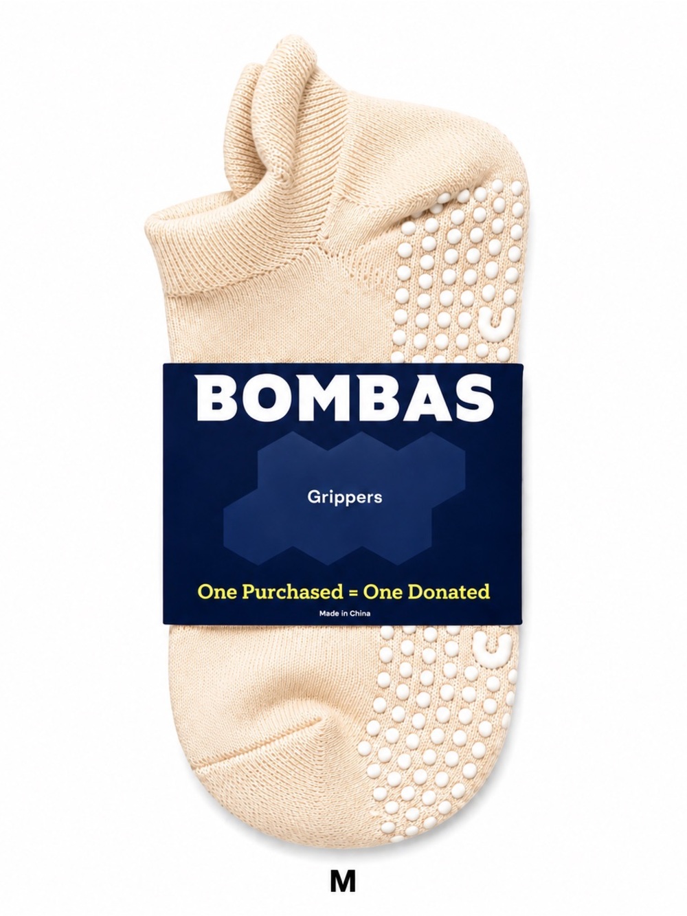 Bombas Gripper Ankle Socks Blush Sand M Pilates